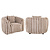Lounge stoel Luxandra stripes sand