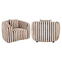 Lounge stoel Luxandra stripes sand
