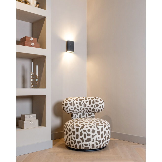 Lounge stoel Kaya weave brown swivel