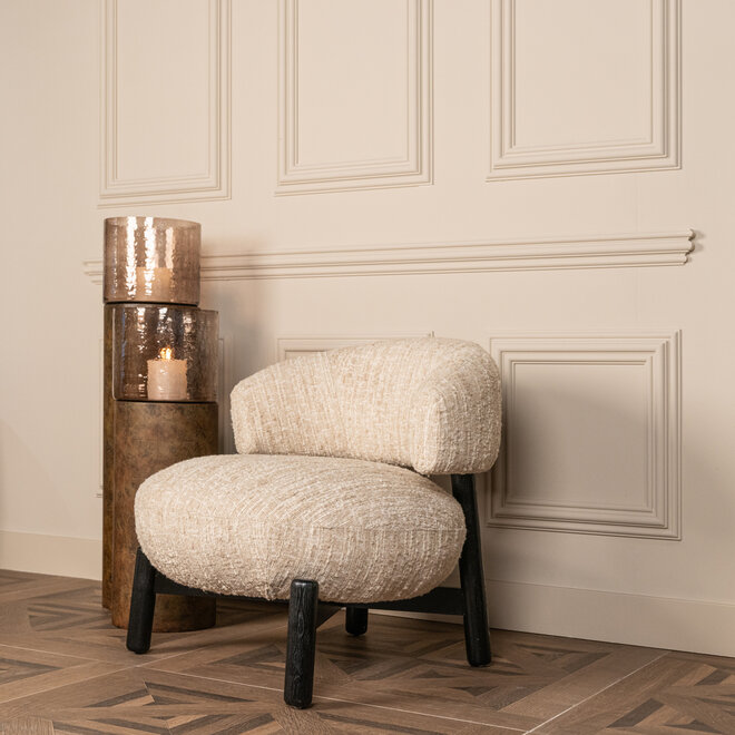 Lounge stoel Ornella beige angora