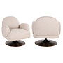 Lounge stoel Kagney biscotti swivel