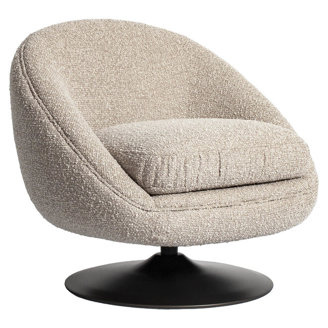 Lounge stoel Nodo natural chunky swivel