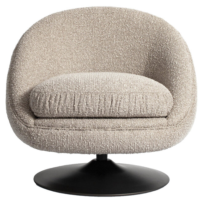 Lounge stoel Nodo natural chunky swivel