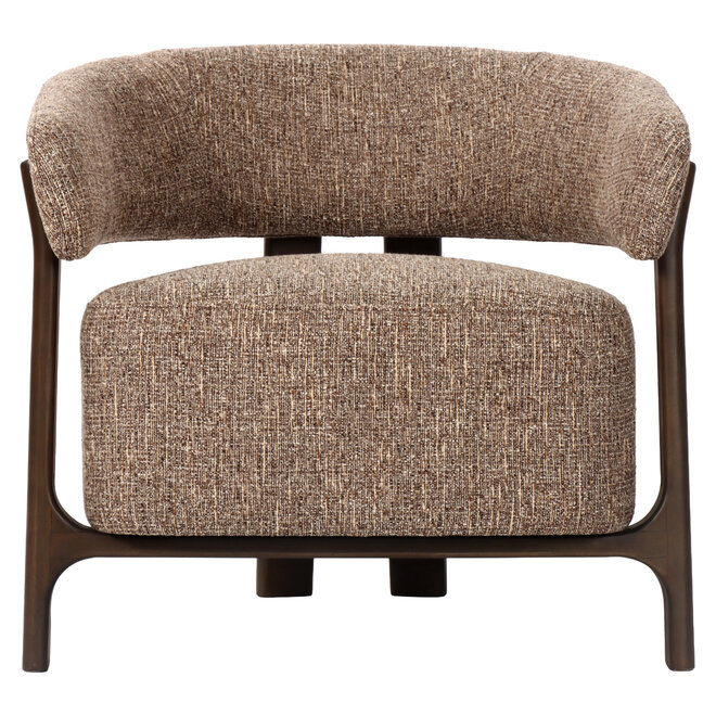 Lounge stoel Dalara brown tweed