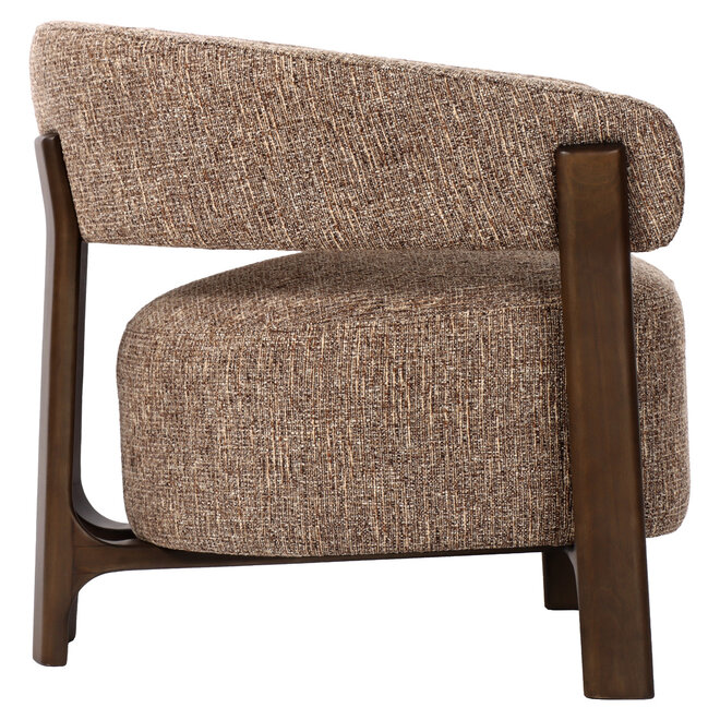 Lounge stoel Dalara brown tweed