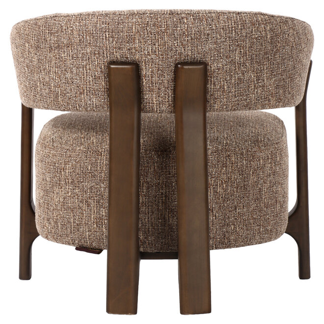 Lounge stoel Dalara brown tweed