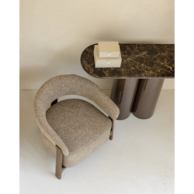 Lounge stoel Dalara brown tweed