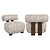 Lounge stoel Arabella greige coco