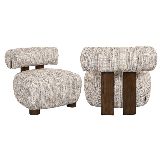 Lounge stoel Arabella greige coco