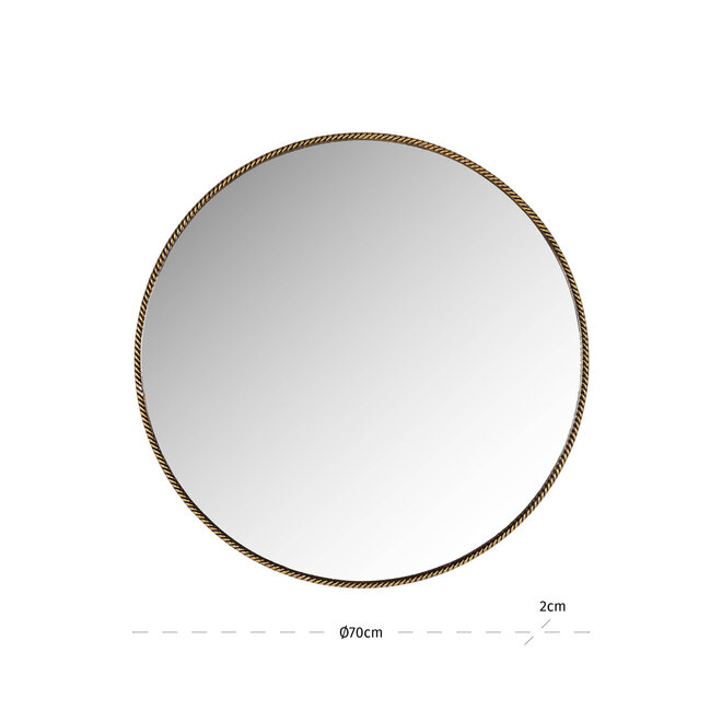 Spiegel Lavinia gold 70Ø