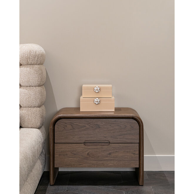 Nachtkastje Bedford brown 2-drawers
