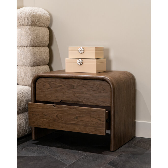 Nachtkastje Bedford brown 2-drawers