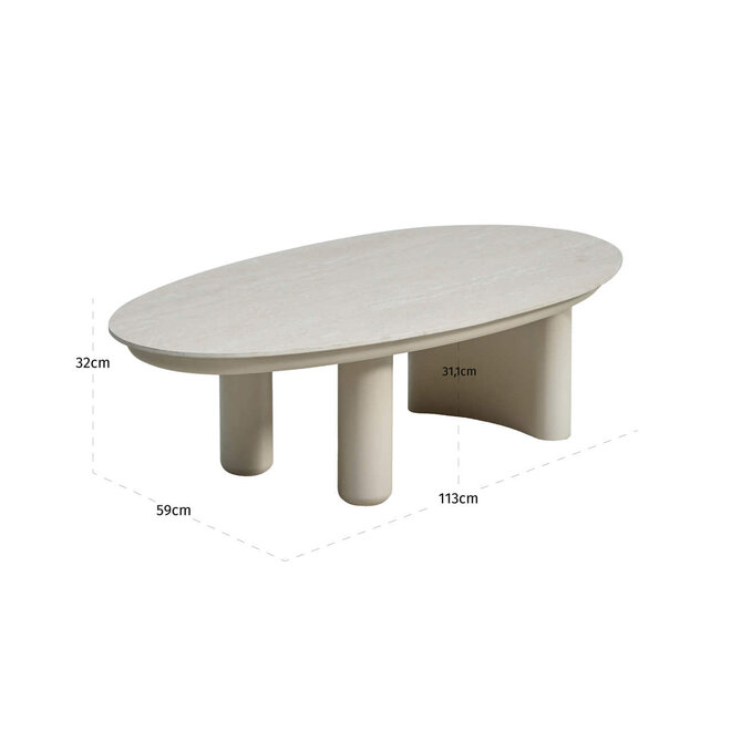 Buiten salontafel Vêndome beige