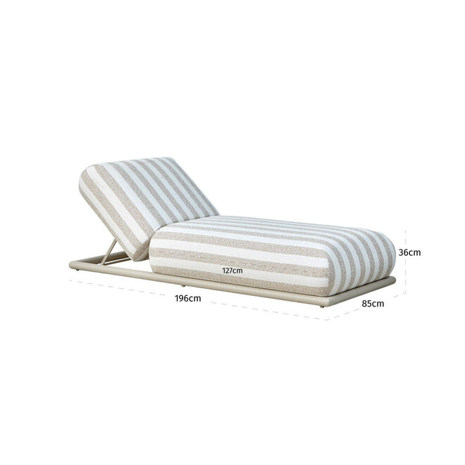 Outdoor dagbed Sullivan ecru stripe