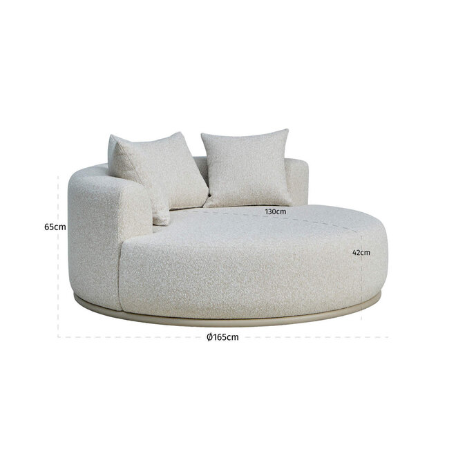 Outdoor dagbed Belucci ecru round