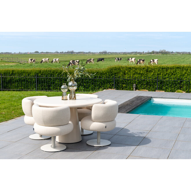 Outdoor eetkamerstoel Mason beige alpine swivel