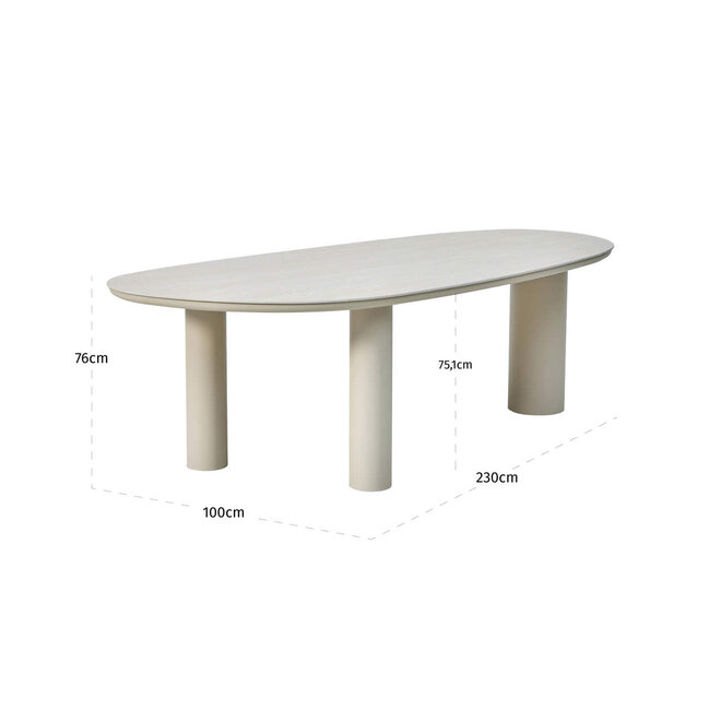 Outdoor eettafel Jabali beige
