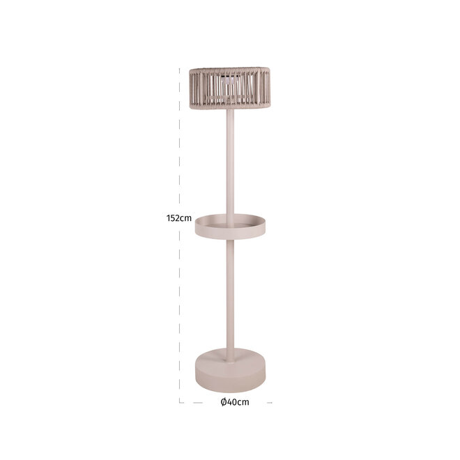 Buiten vloerlamp Lunar light beige