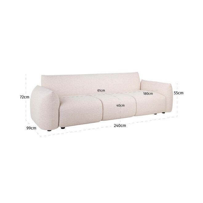 Buiten bank Dawson beige alpine