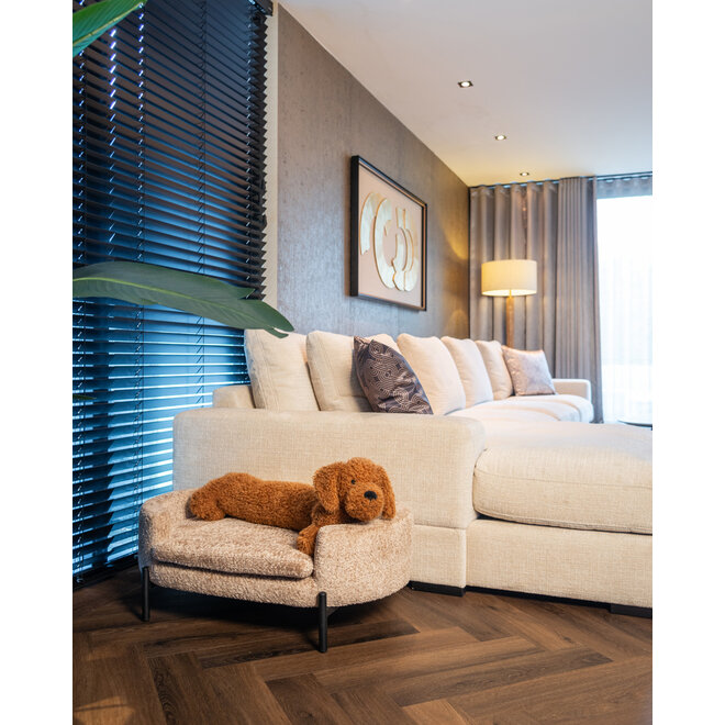 Hondenbed Dolly beige blockweave