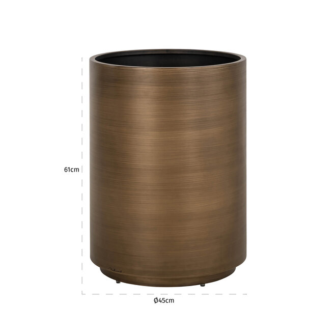 Plantenbak Dira brushed gold 45Ø