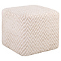 Poef & Voetenbank Ciela beige chevron