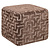 Poef & Voetenbank Ciela brown labyrinth