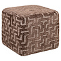 Poef & Voetenbank Ciela brown labyrinth
