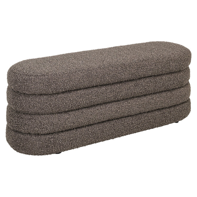 Poef & Voetenbank Camille brown chunky