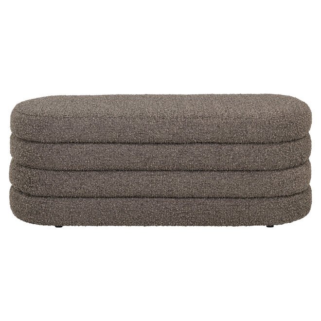 Poef & Voetenbank Camille brown chunky