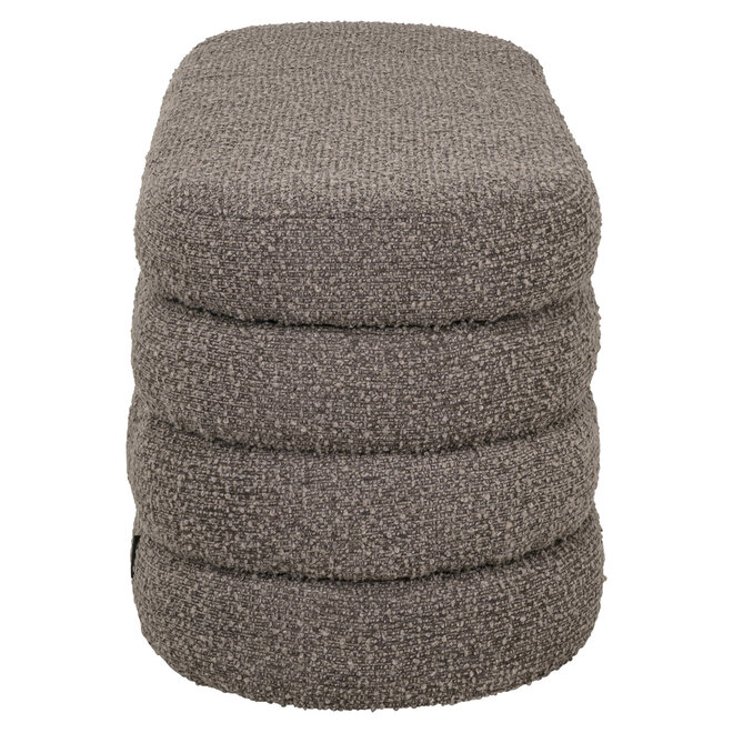 Poef & Voetenbank Camille brown chunky
