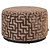 Poef & Voetenbank Lexie brown labyrinth 70Ø