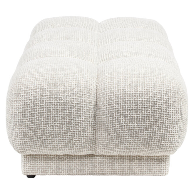 Poef & Voetenbank Noah beige blockweave