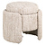 Poef & Voetenbank Cupid beige angora with storage