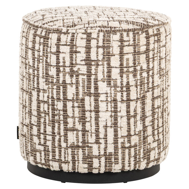 Poef & Voetenbank Lexie cream 45Ø