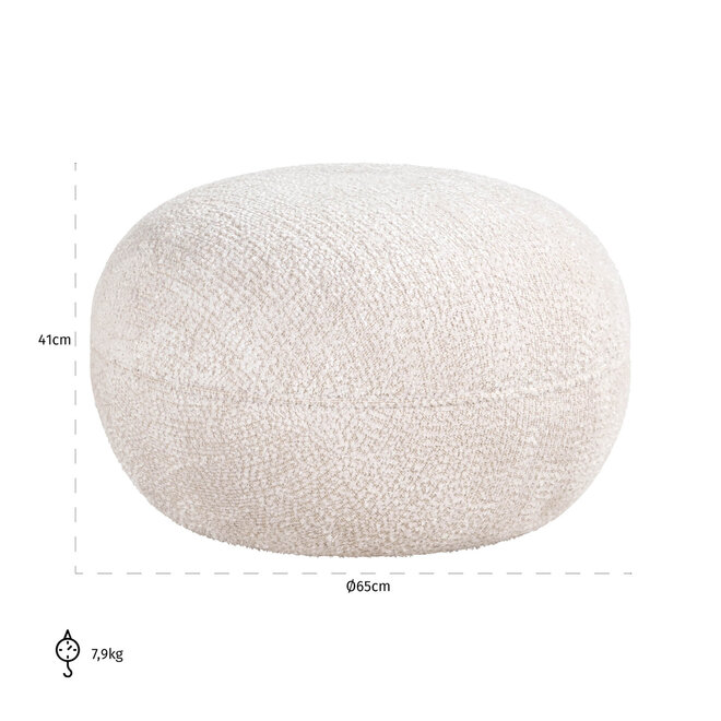 Poef & Voetenbank Jace lovely cream