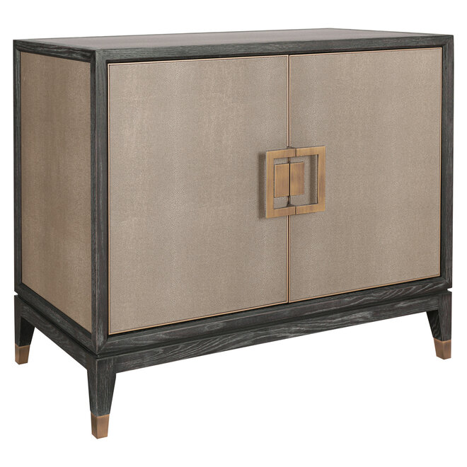 Dressoir Bloomville brass shagreen 2-doors