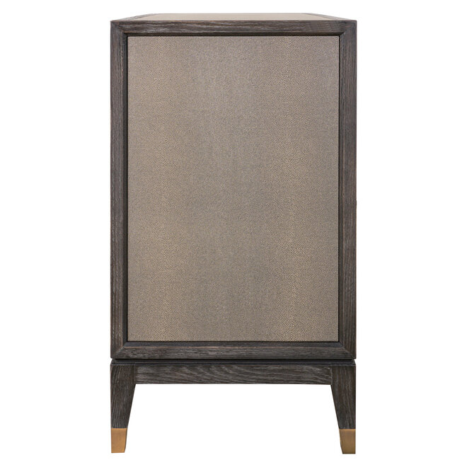 Dressoir Bloomville brass shagreen 2-doors