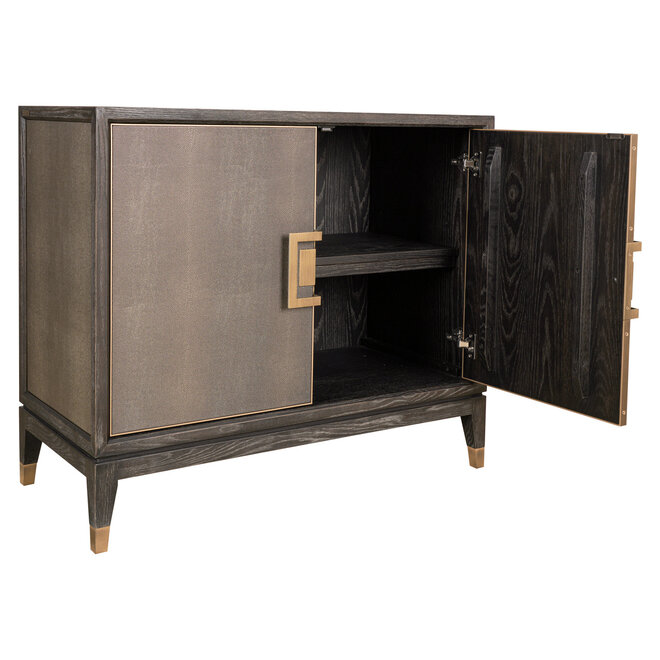 Dressoir Bloomville brass shagreen 2-doors