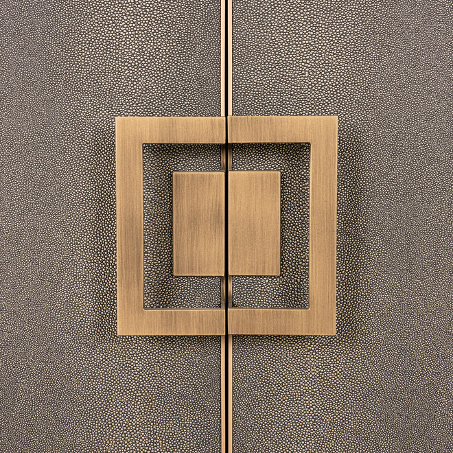 Dressoir Bloomville brass shagreen 2-doors