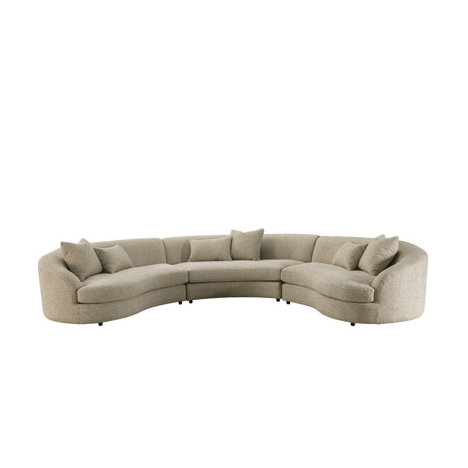 Bank Morena cream blockweave 3-seater arm left + corner + 3-seater arm right
