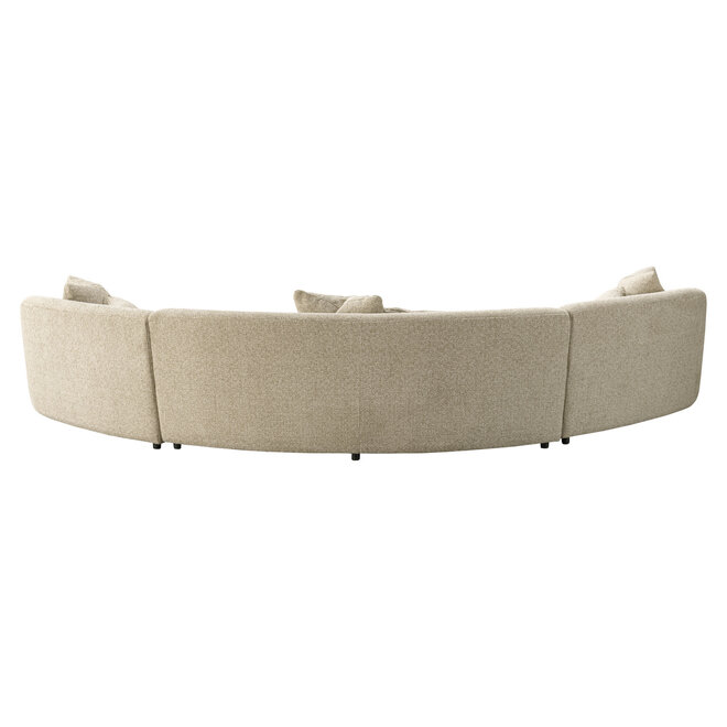 Bank Morena cream blockweave 3-seater arm left + corner + 3-seater arm right