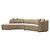 Bank Romero sand tweed ottoman left fire retardant