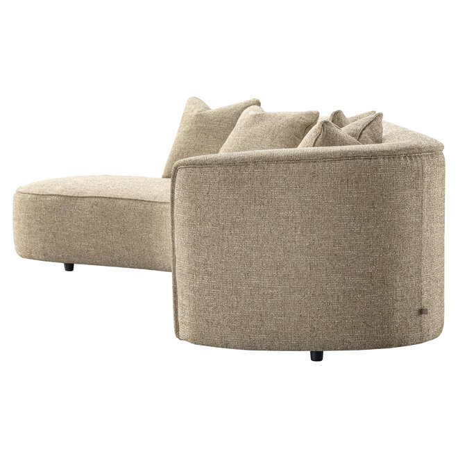 Bank Romero sand tweed ottoman left fire retardant