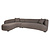 Bank Pandora brown chunky lounge left