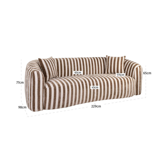 Bank Luxandra stripes sand