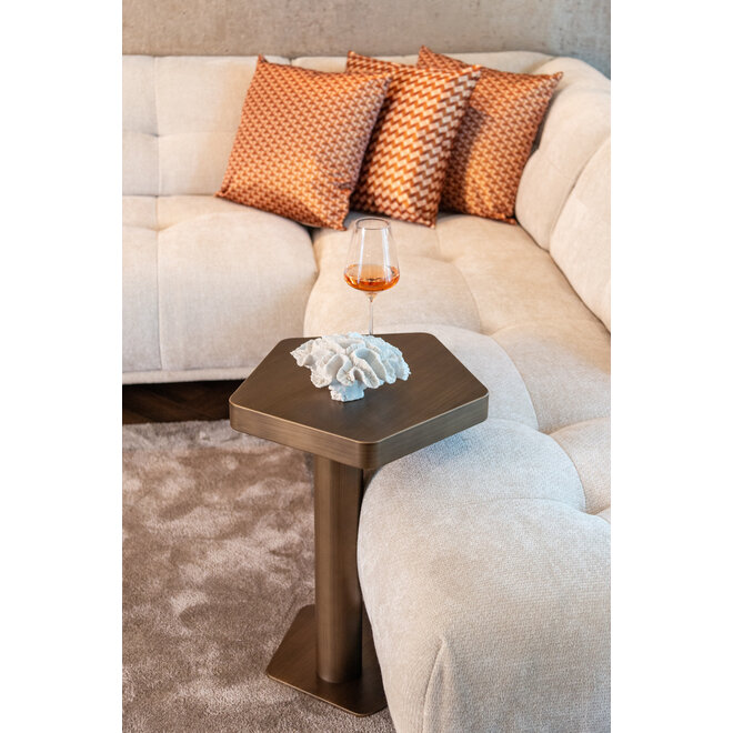 Bankbijzettafel Hexa brushed gold