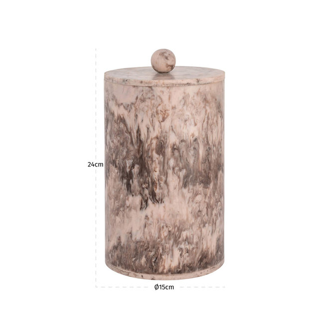 Opbergdoos Rosaline chocolat brown storage jar small