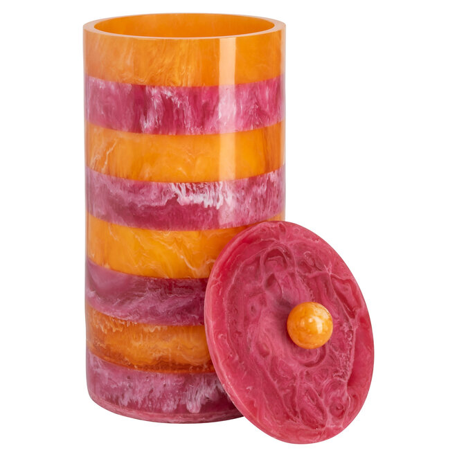 Opbergdoos Lilybelle pink/orange storage jar large