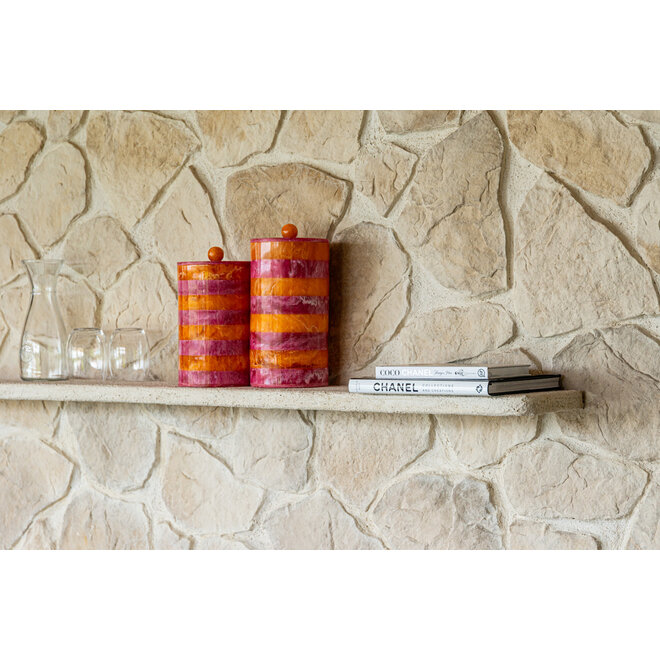 Opbergdoos Lilybelle pink/orange storage jar large